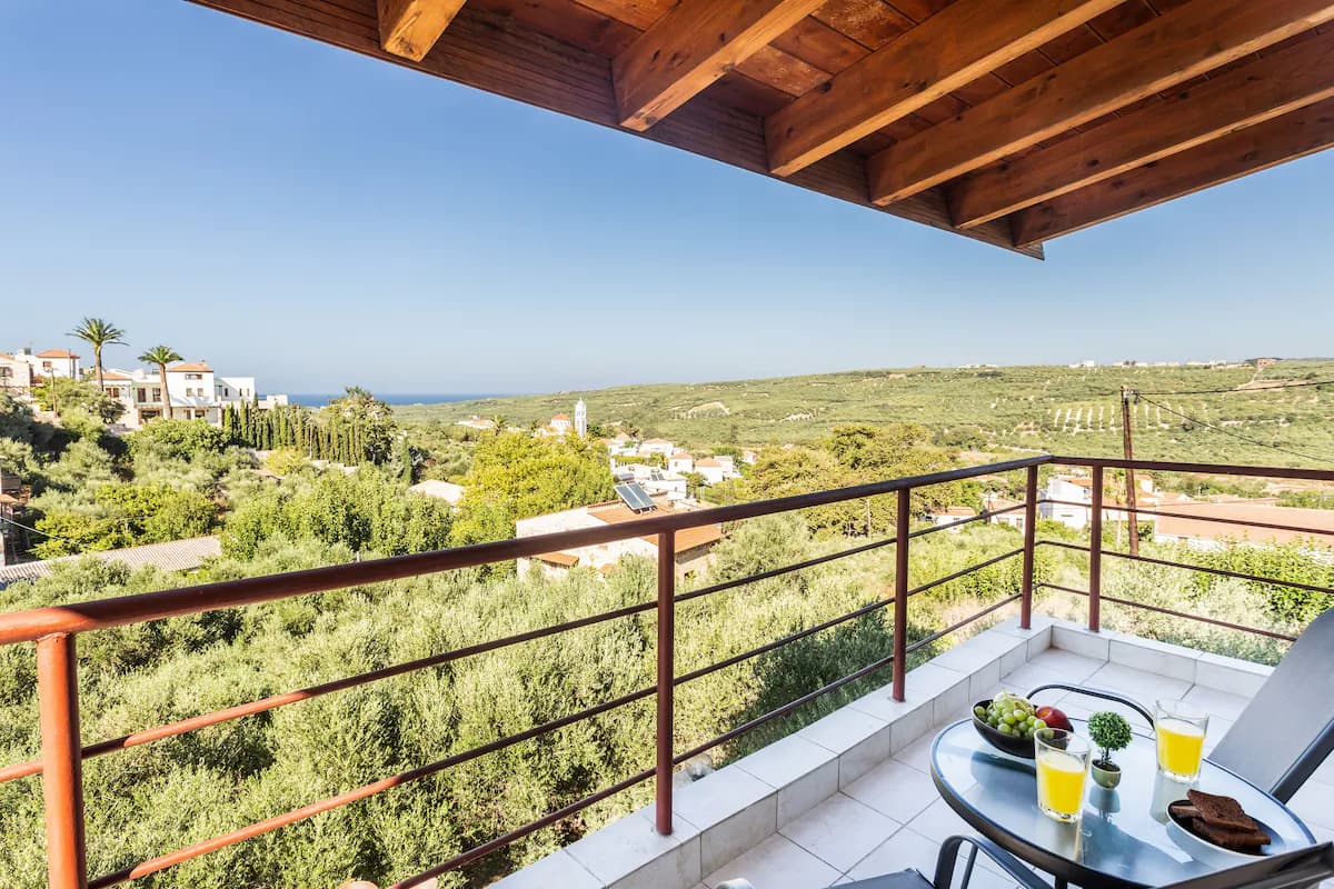 Bedroom balcony with mountain views