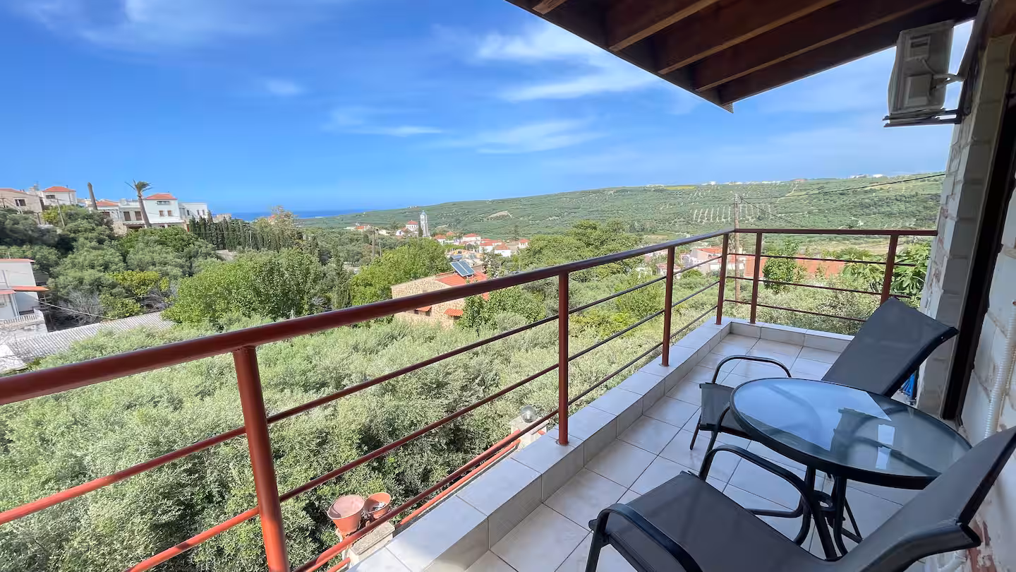 Private balcony with bistro set