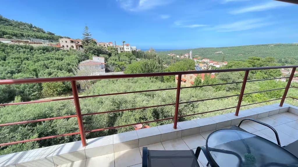 Panoramic view from the bedroom terrace